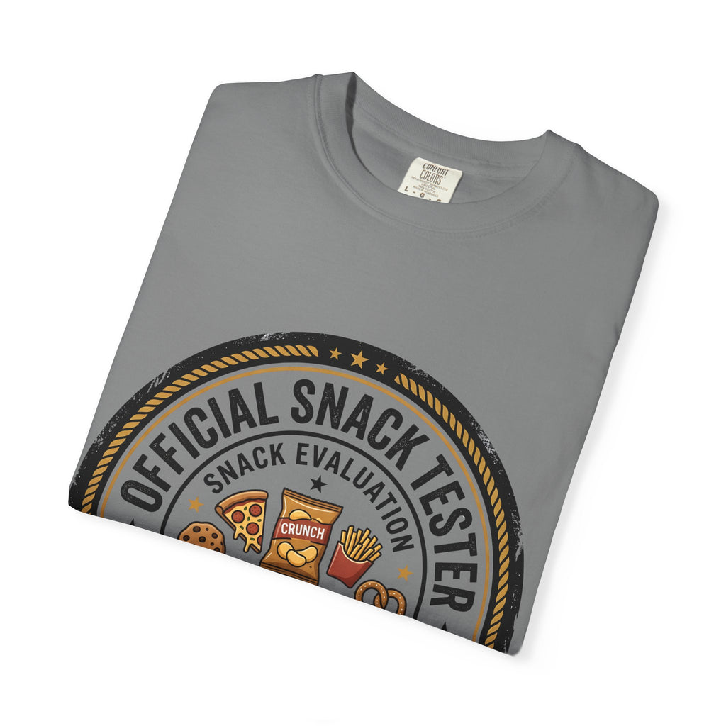 Snack Tester T-Shirt — "Official Snack Tester / Premium Snack Evaluator" Graphic Tee