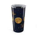Moon Phase 20oz Tumbler — Celestial Gold Night Sky Travel Cup