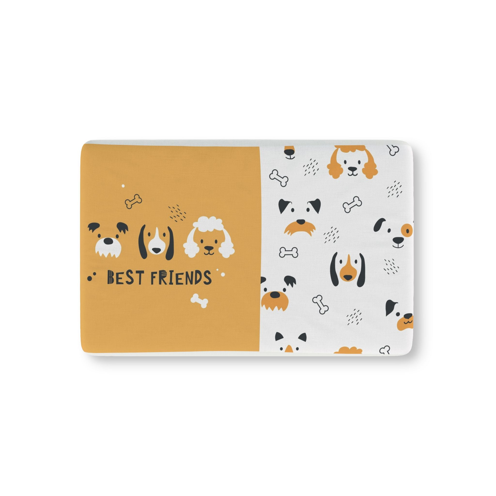 Baby Crib Sheet — 'Best Friends' Dog Print Fitted Nursery Sheet