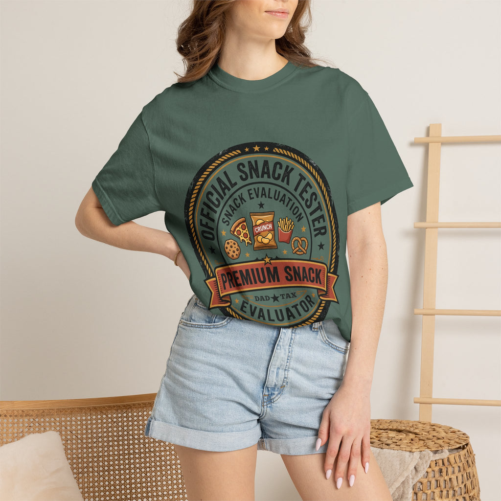 Snack Tester T-Shirt — "Official Snack Tester / Premium Snack Evaluator" Graphic Tee