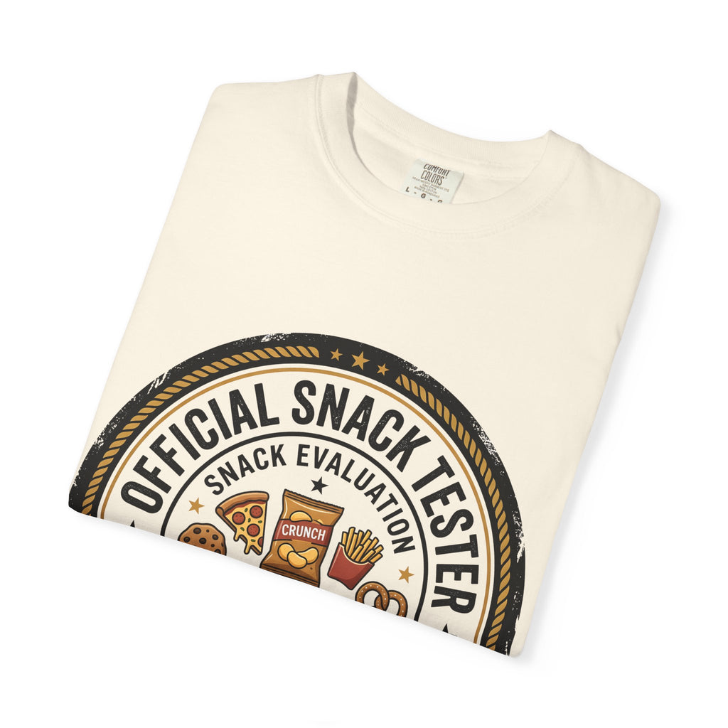 Snack Tester T-Shirt — "Official Snack Tester / Premium Snack Evaluator" Graphic Tee