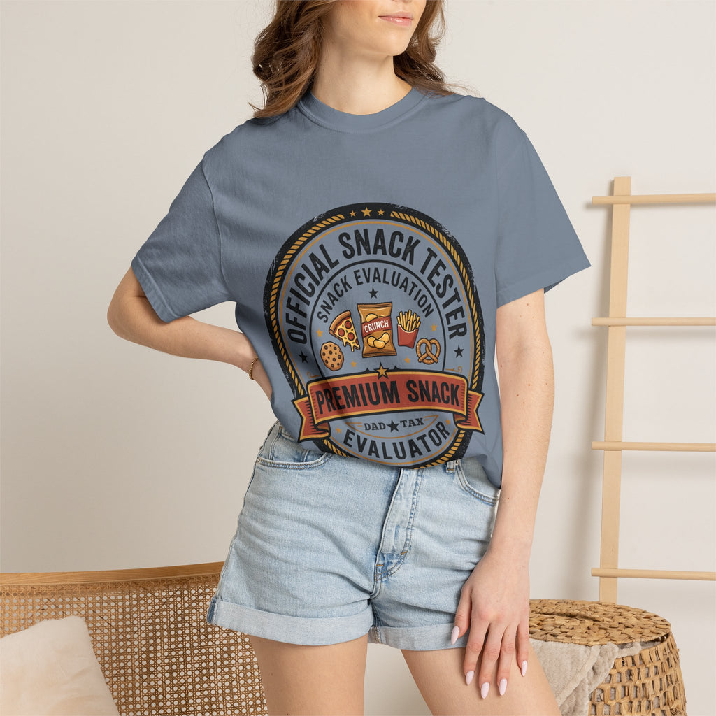Snack Tester T-Shirt — "Official Snack Tester / Premium Snack Evaluator" Graphic Tee
