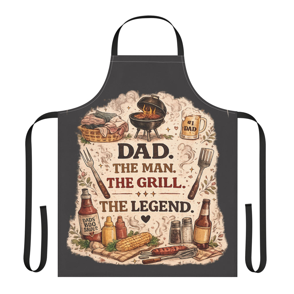 Dad Grill Apron - "Dad. The Man. The Grill. The Legend." BBQ Gift for Father’s Day