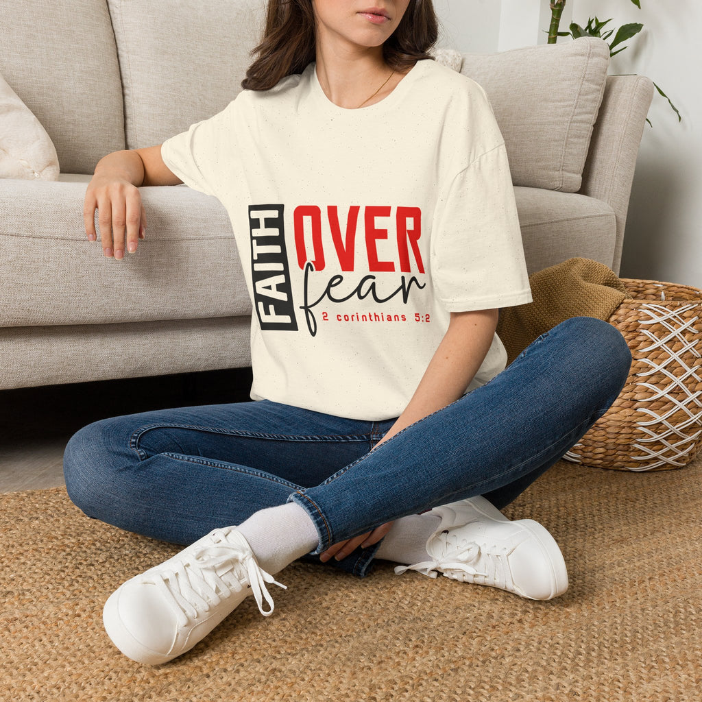 Faith Over Fear T-Shirt — Christian Inspirational Tee (2 Corinthians 5:7)