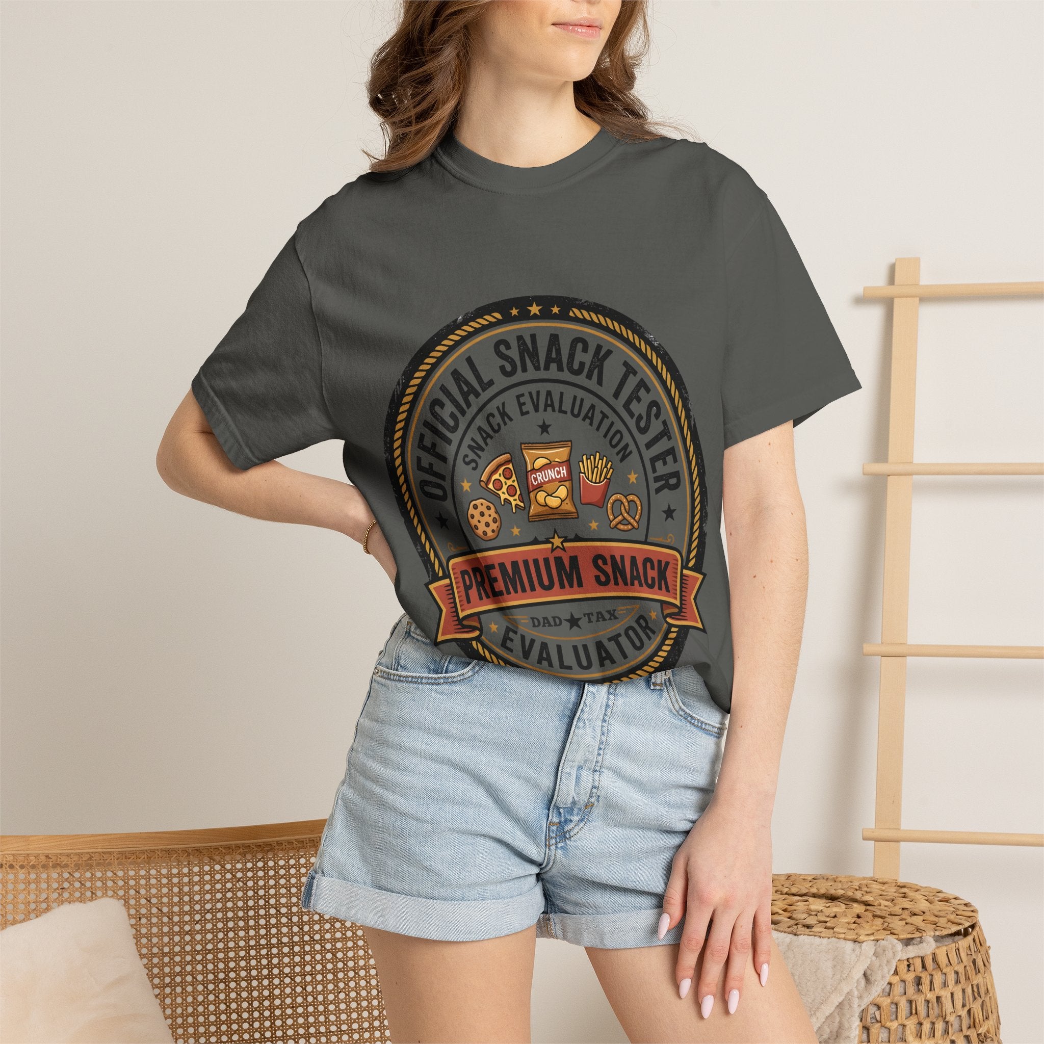 Snack Tester T-Shirt — "Official Snack Tester / Premium Snack Evaluator" Graphic Tee