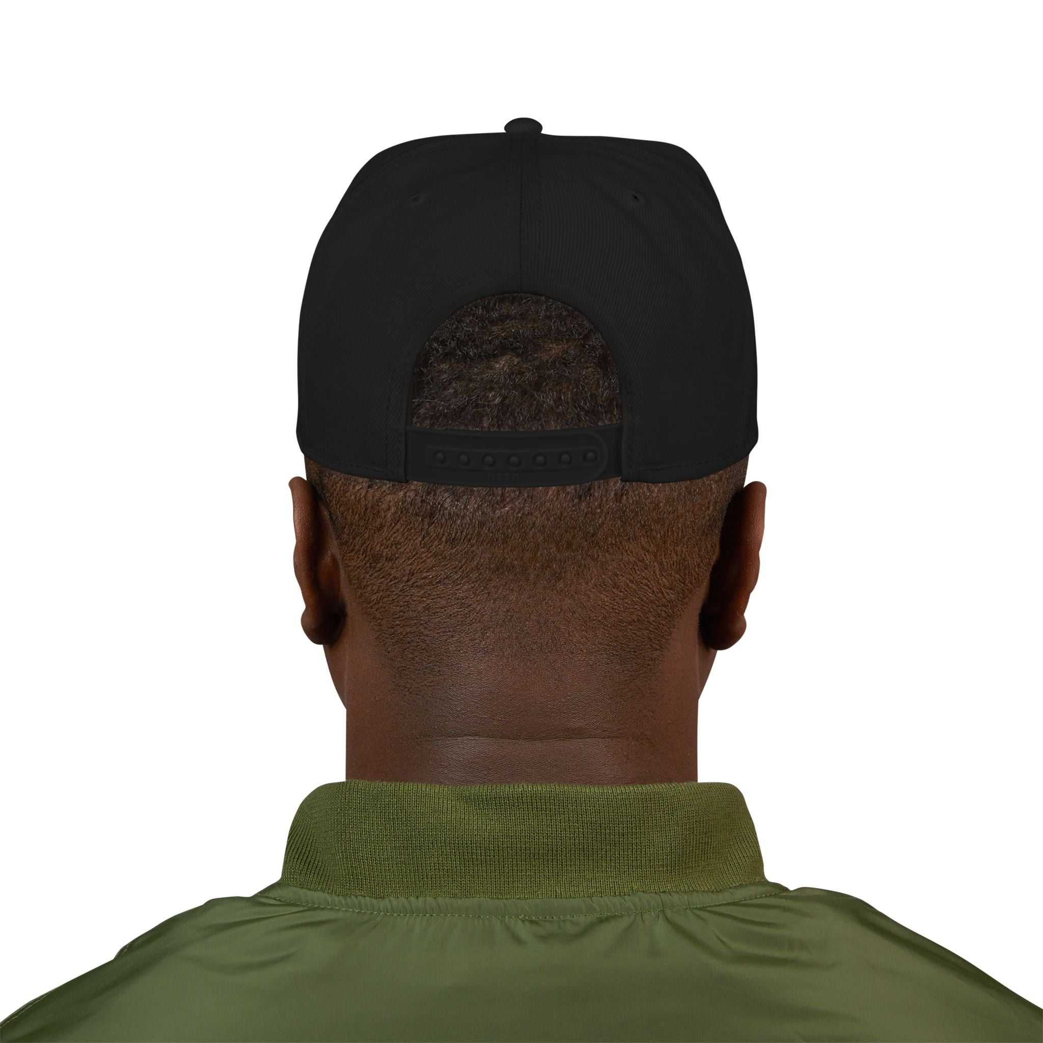 Embroidered Snapback Hat — 'FAITH OVER FEAR' Gothic Cross-Stitch Design