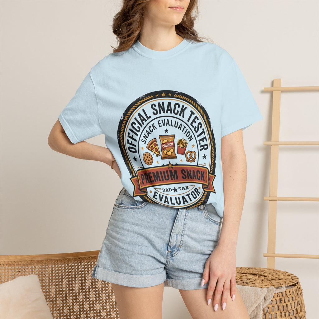 Snack Tester T-Shirt — "Official Snack Tester / Premium Snack Evaluator" Graphic Tee