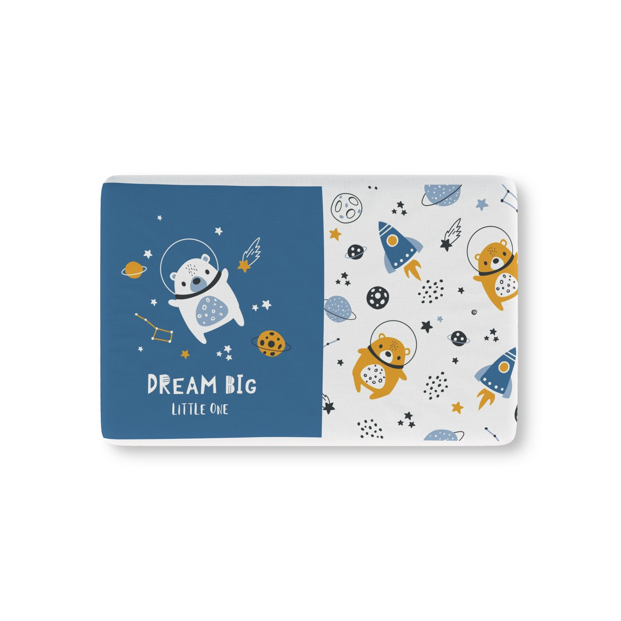 Space Adventure Baby Fitted Crib Sheet — "Dream Big Little One"