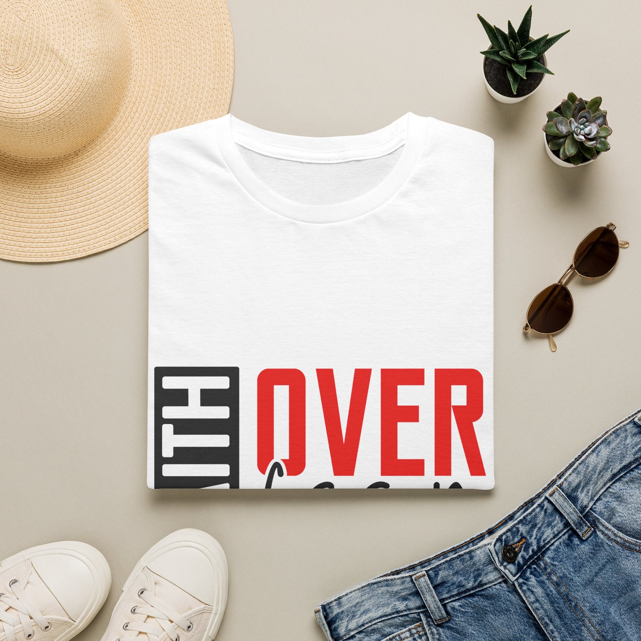 Faith Over Fear T-Shirt — Christian Inspirational Tee (2 Corinthians 5:7)