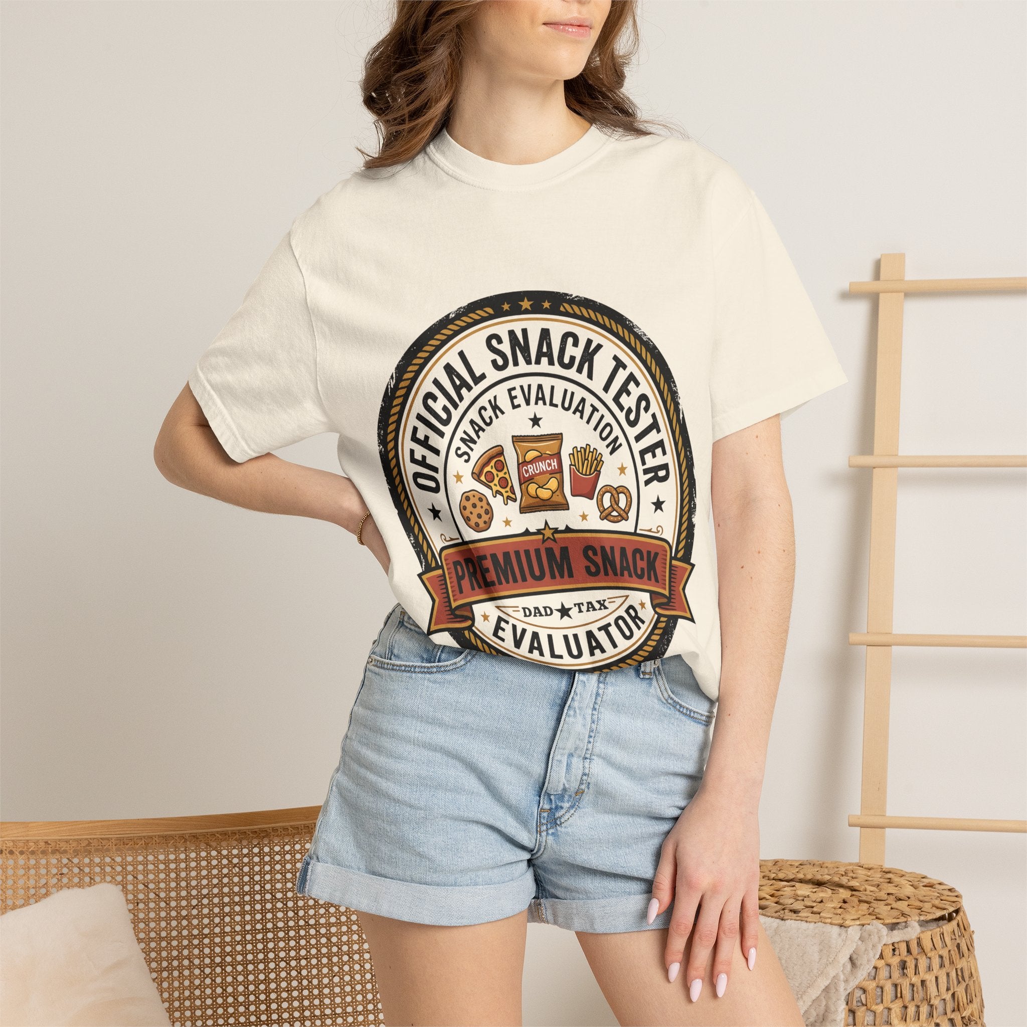 Snack Tester T-Shirt — "Official Snack Tester / Premium Snack Evaluator" Graphic Tee