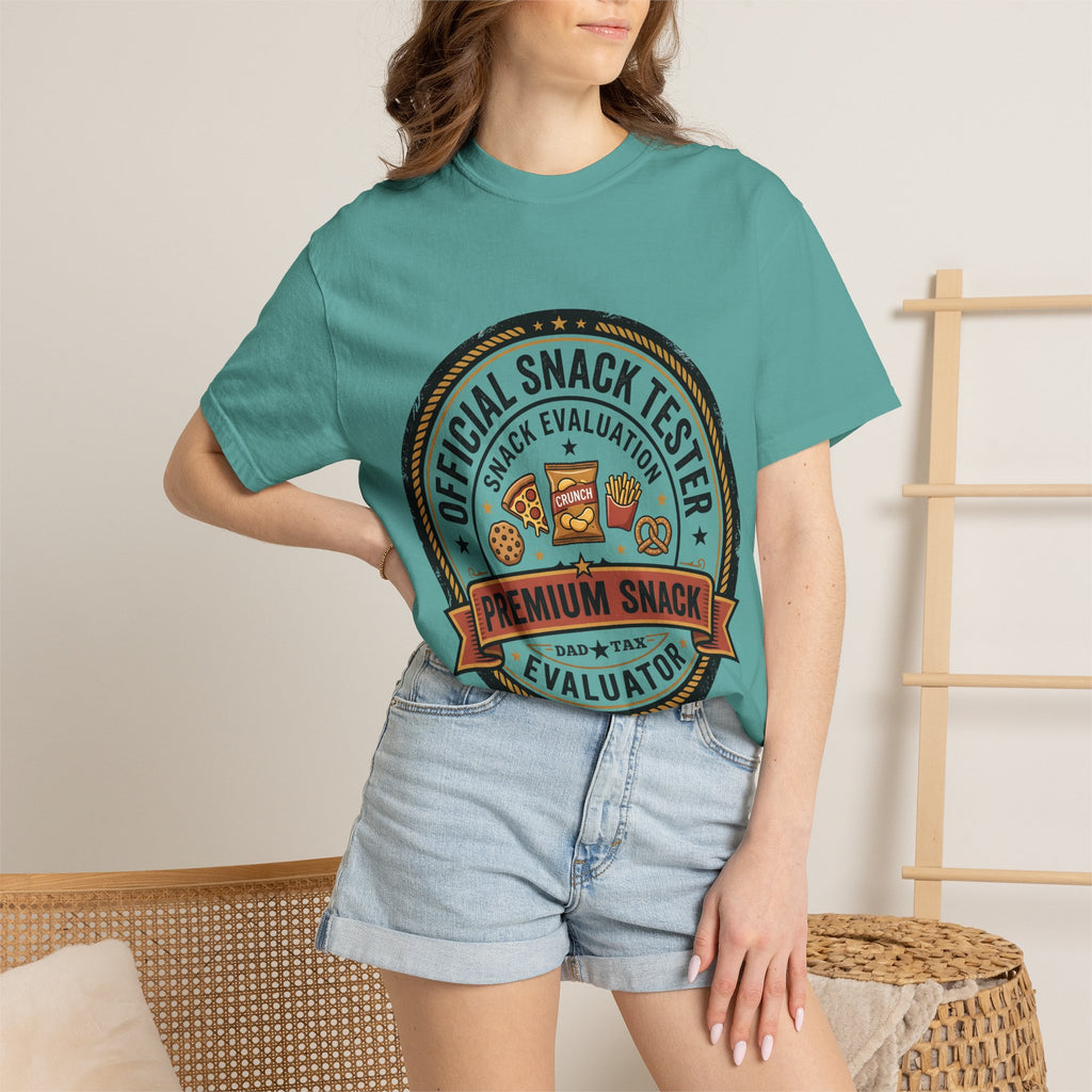 Snack Tester T-Shirt — "Official Snack Tester / Premium Snack Evaluator" Graphic Tee