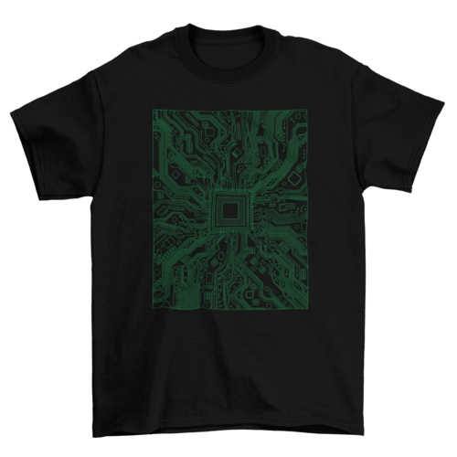 Computer circuit board t-shirt
